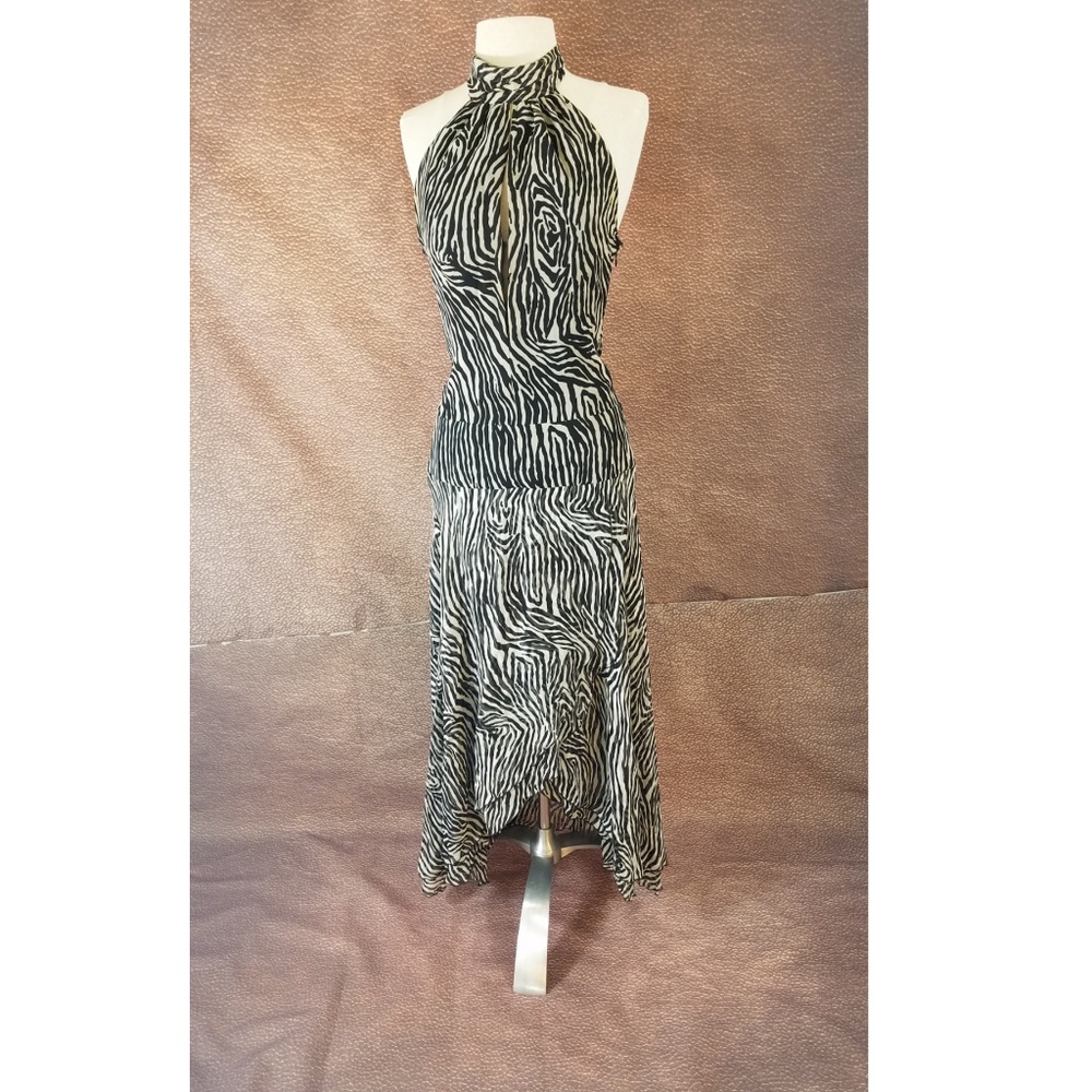 Sexy silk halter dress